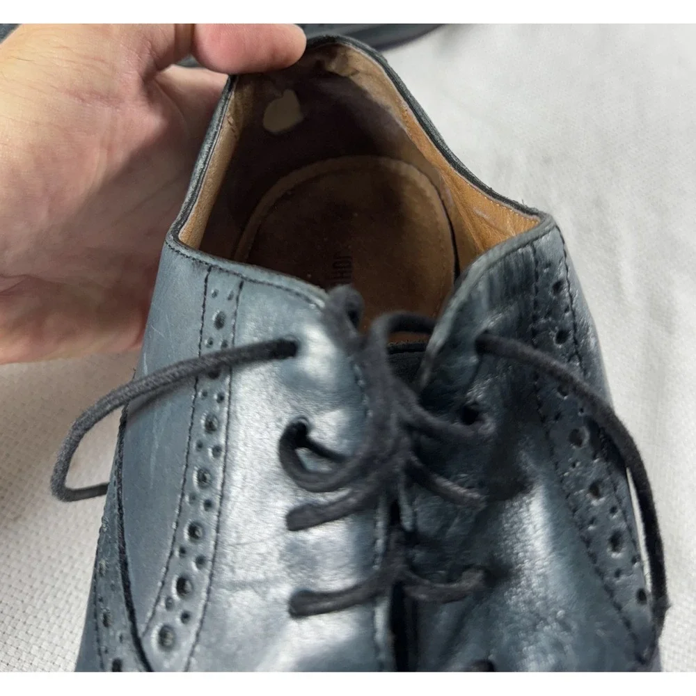 Johnston & Murphy Shoes Mens Size 10 Oxford Brogue‎ Leather Dress Formal Lace Up